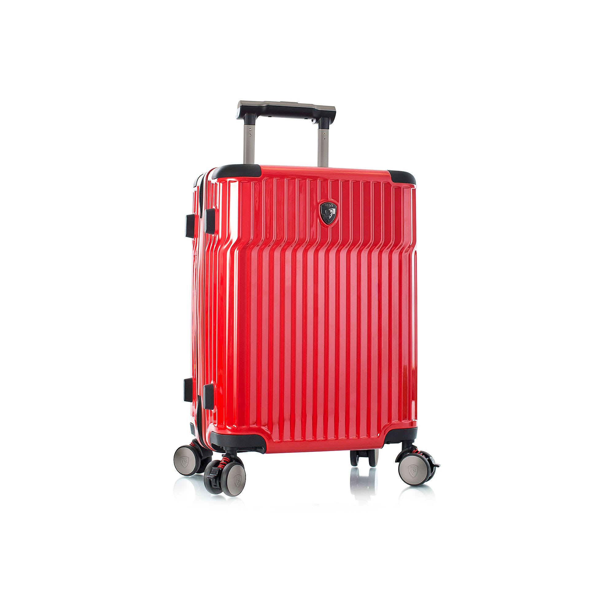 Heys Tekno 21-Inch Carry-On Hardside Spinner Luggage, Red, 21 Carryon