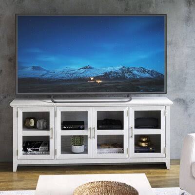 Keefer TV Stand for TVs Up to 80x22 Three Posts Color: Norwalk Oak