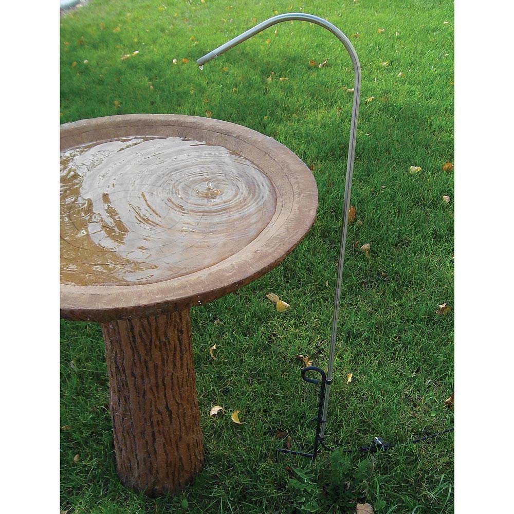 Birds Choice AADPLAIN Stainless Steel Pedestal Bird Bath Dripper