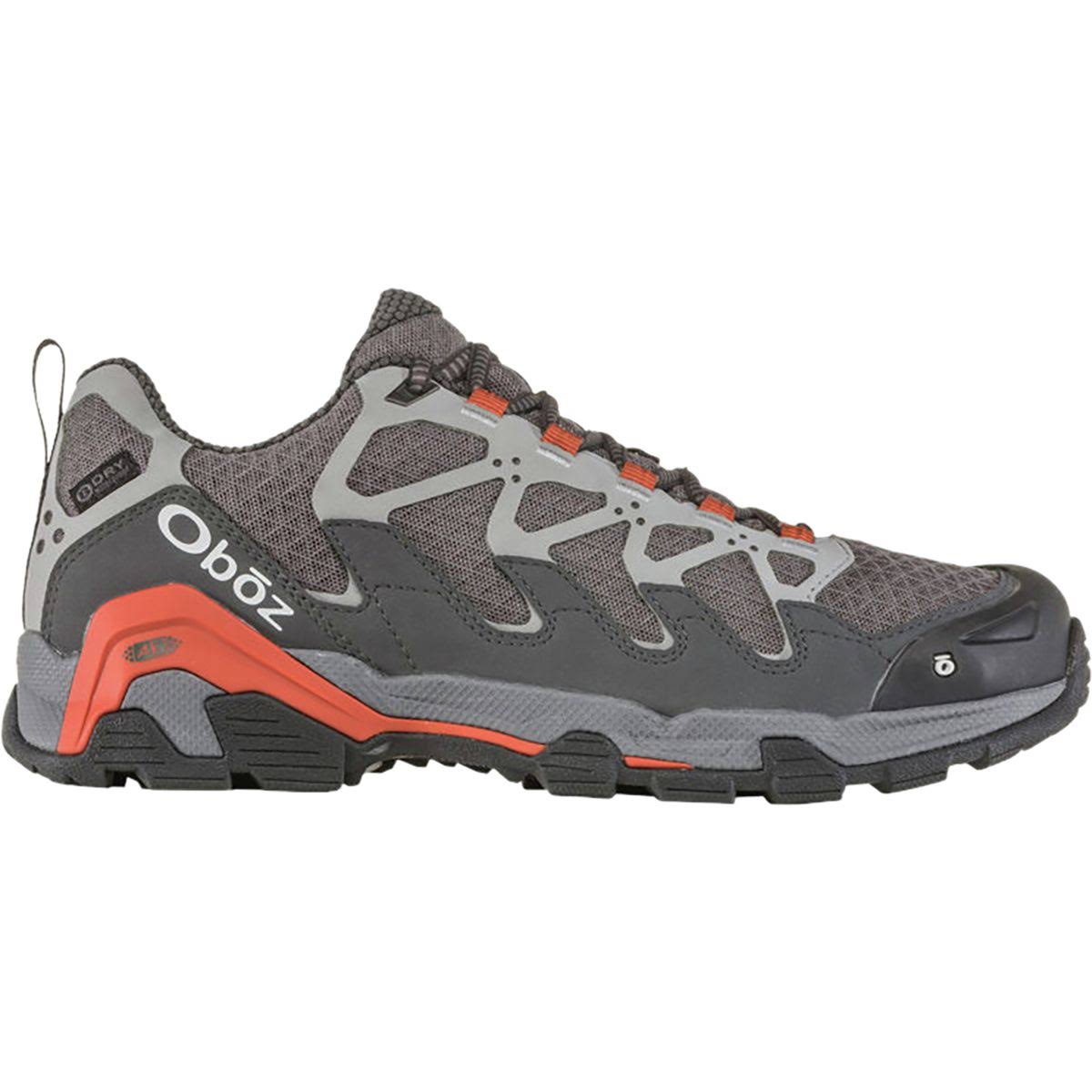 Oboz Cirque Low B-Dry Hiking Shoe Men's, Pewter/Burnt Orange / 10
