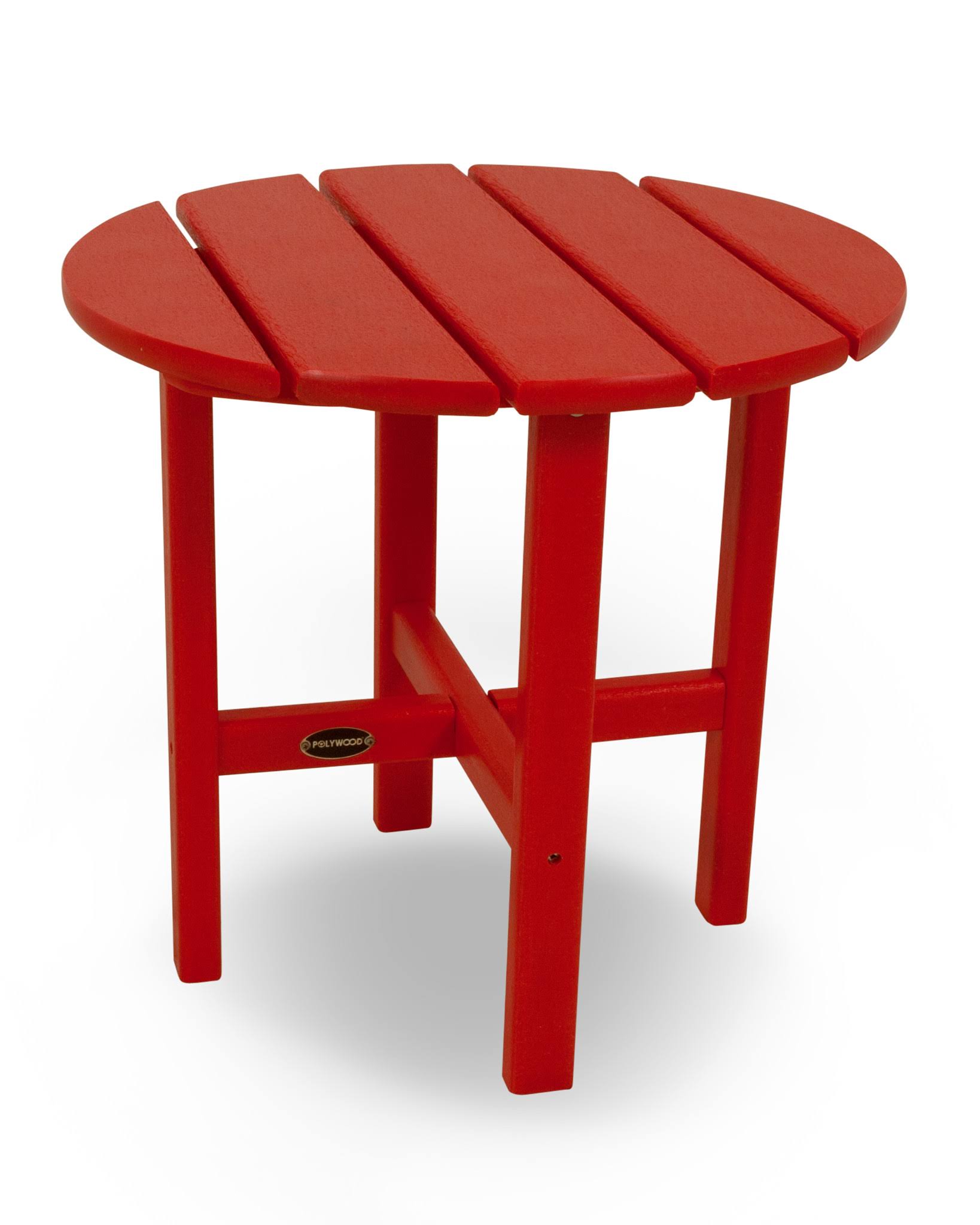 POLYWOOD Round 18x22 Side Table - Sunset Red