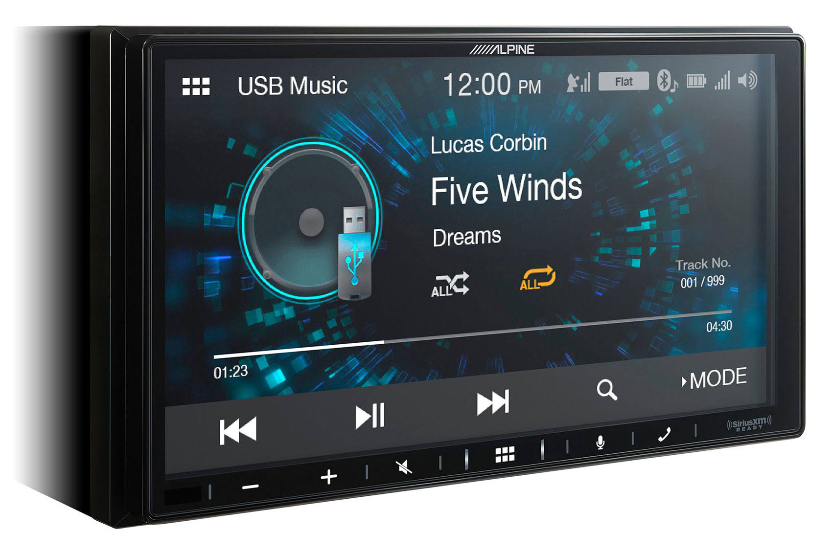Alpine iLX-W650 7x22 Digital Media Bluetooth CarPlay Receiver+KTA-450 Power Pack