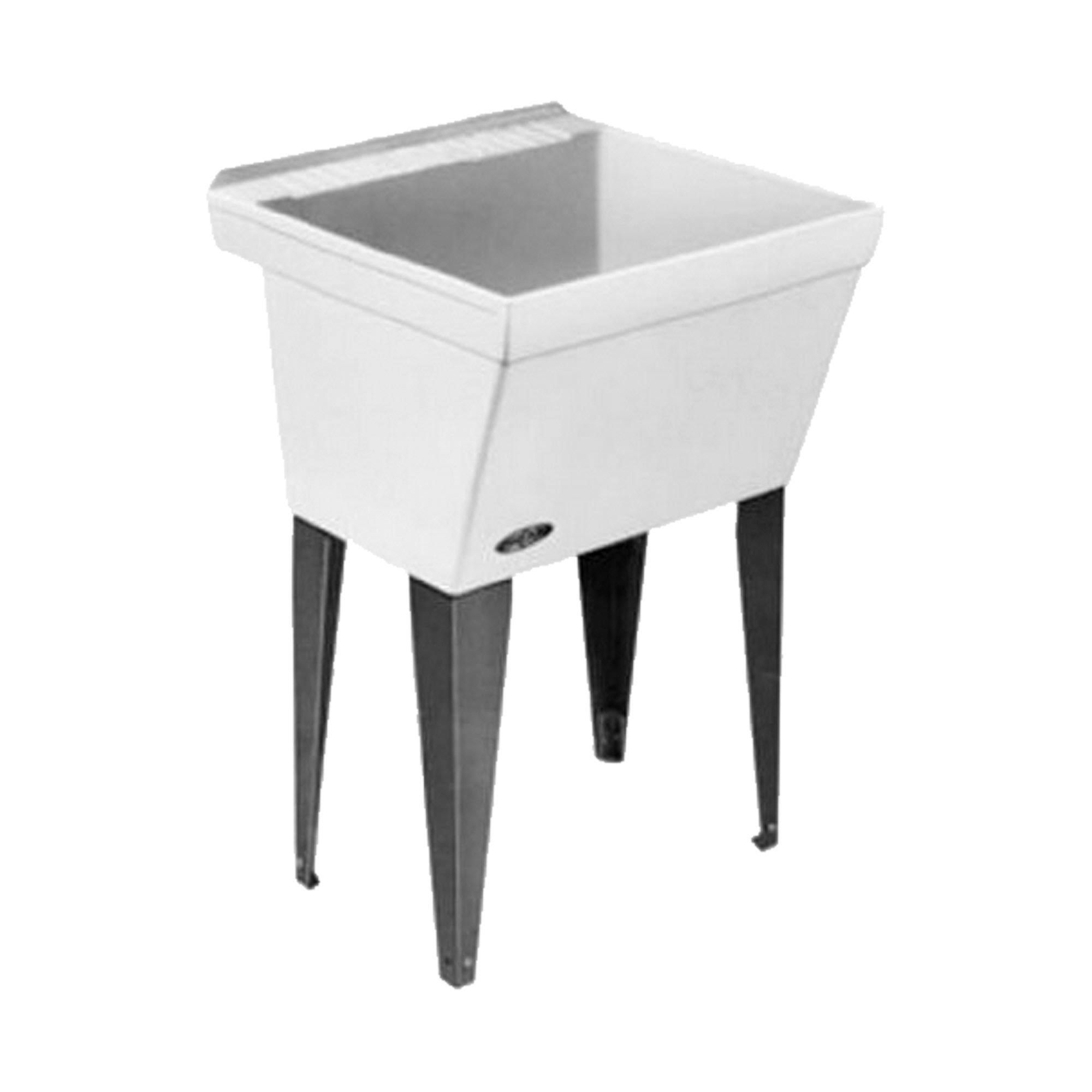 Mustee 17F Utilatub Laundry Tub 23.5 inch x 23 inch, Floor Mount, White