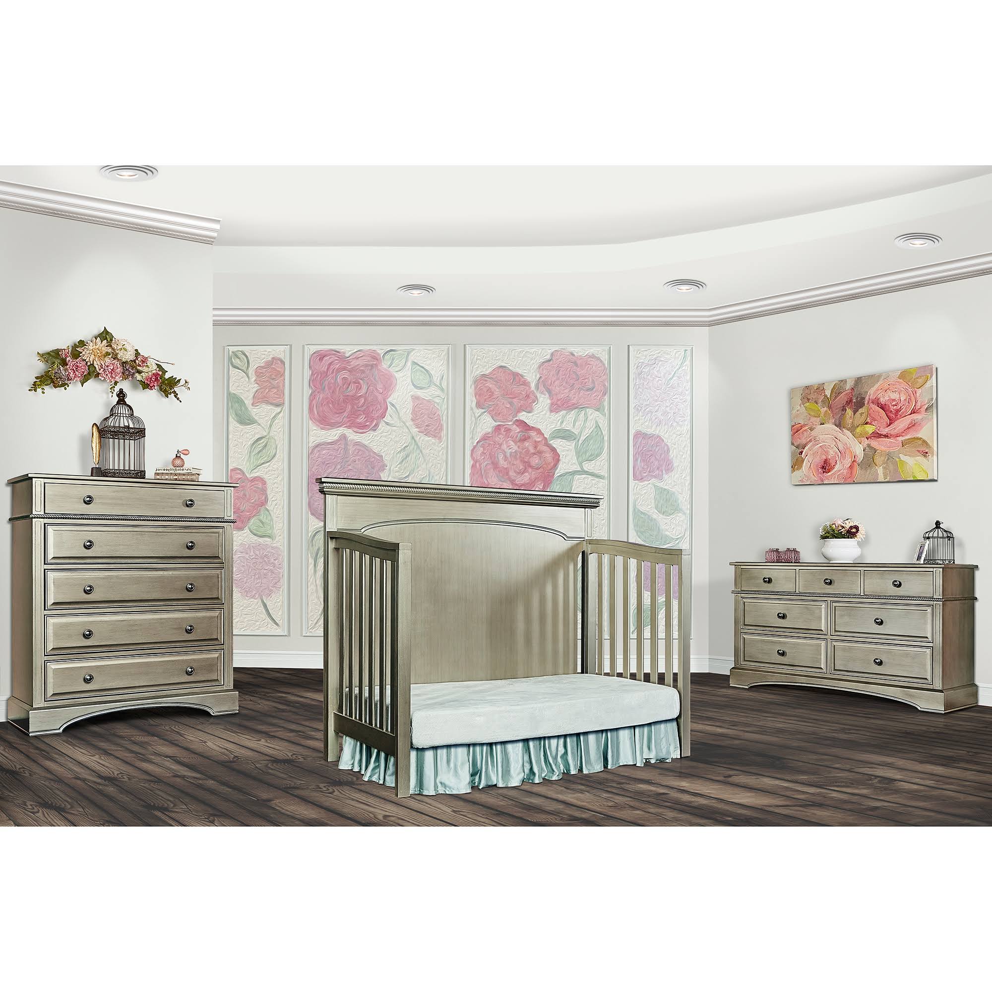 Evolur Catalina Antique Bronze Flat Top Convertible Crib