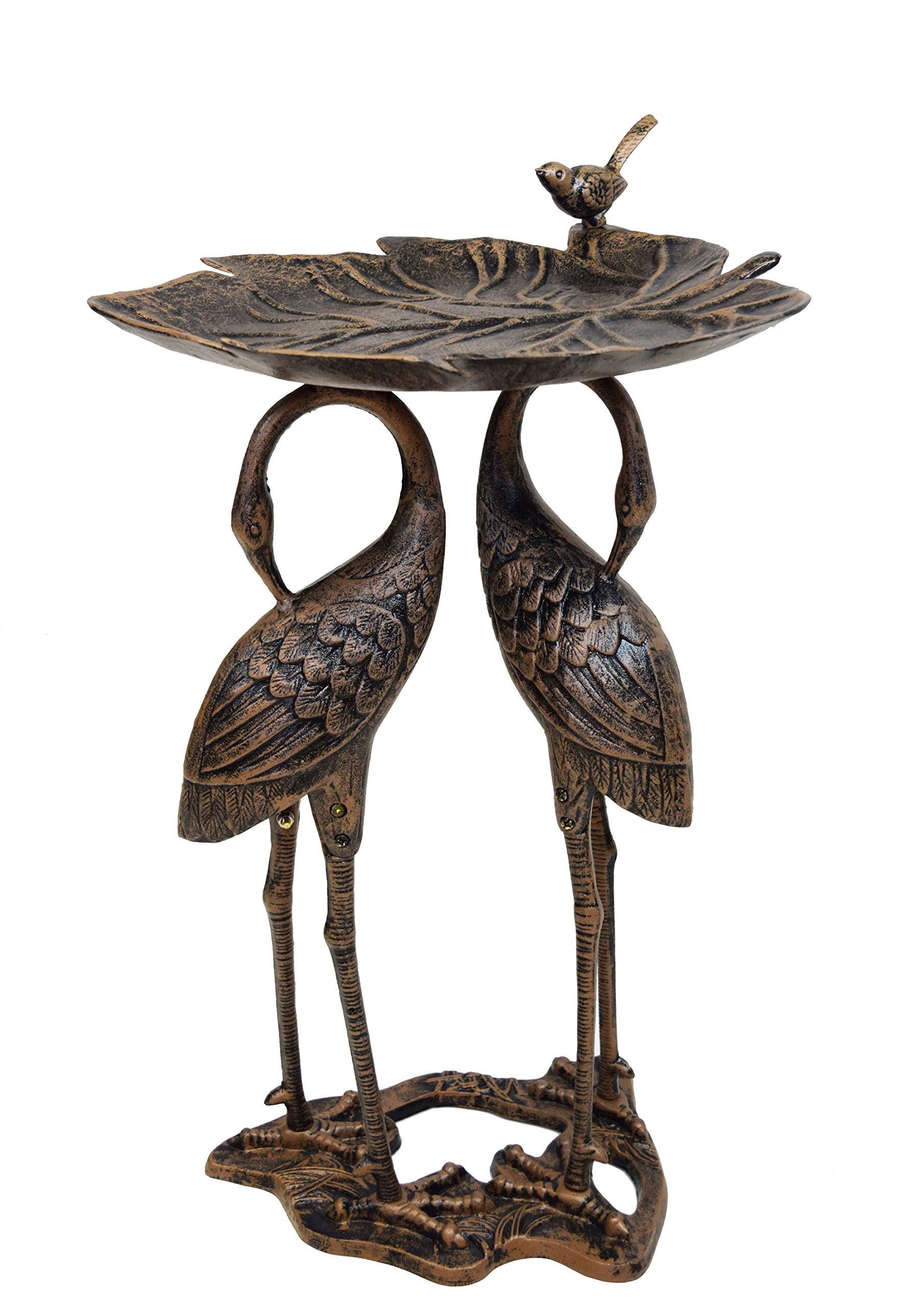 Oakland Living 2 Crane Lily Bird Bath