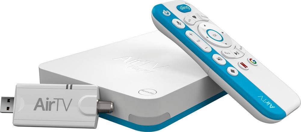 AirTV - 8 GB 4K Streaming Media Player with Adapter - White/Blue