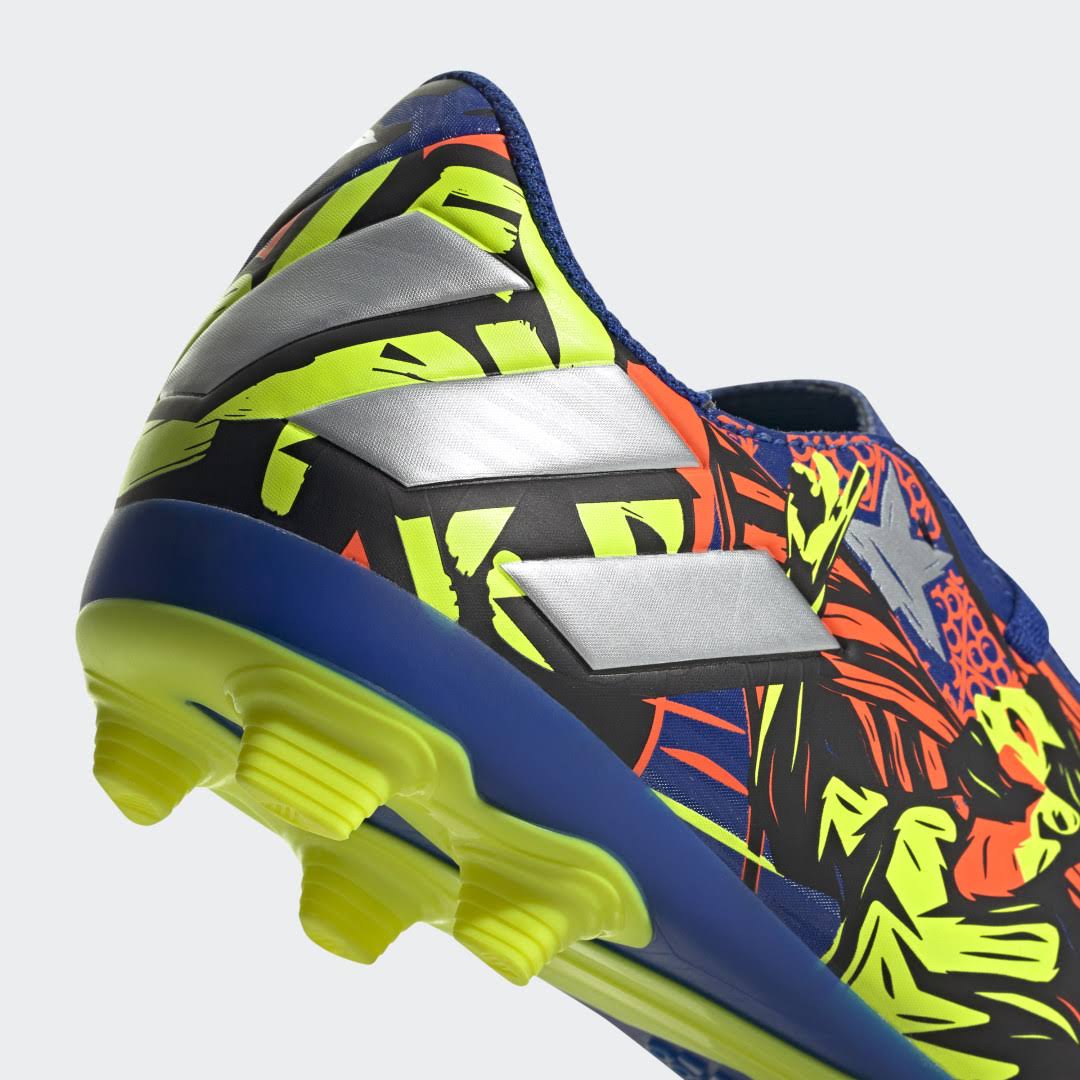 Adidas Kids& Nemeziz Messi 19.4 FxG Soccer Cleats, Blue
