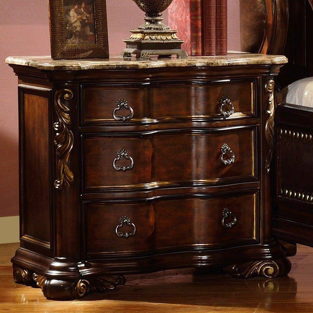 Imperial Cherry Wood Nightstand by McFerran Home Furnishings