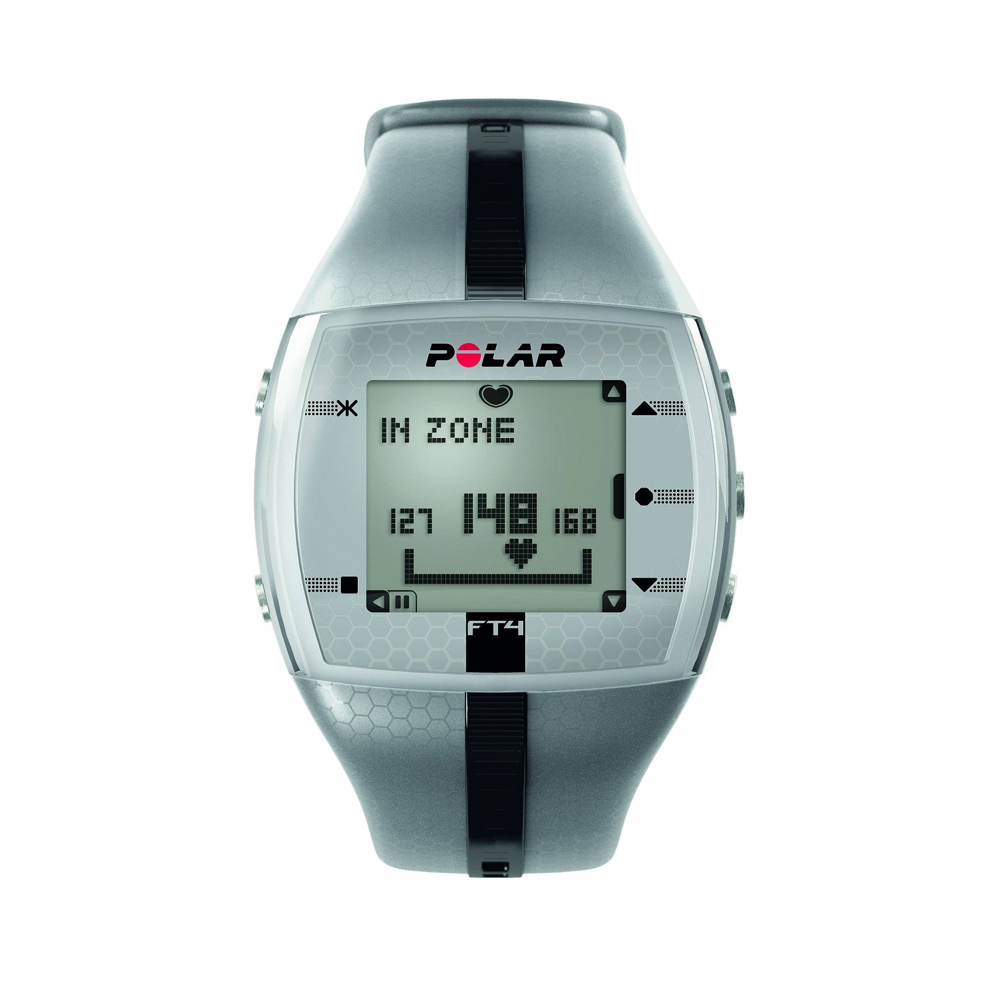 Polar FT4 Heart Rate Monitor Watch (Silver / Black)