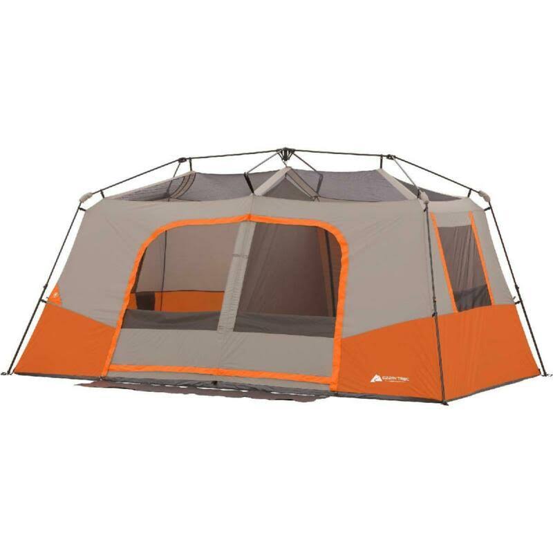 Ozark Trail 11-Person Instant Cabin Tent with Private Room Orange/Green Option - Green