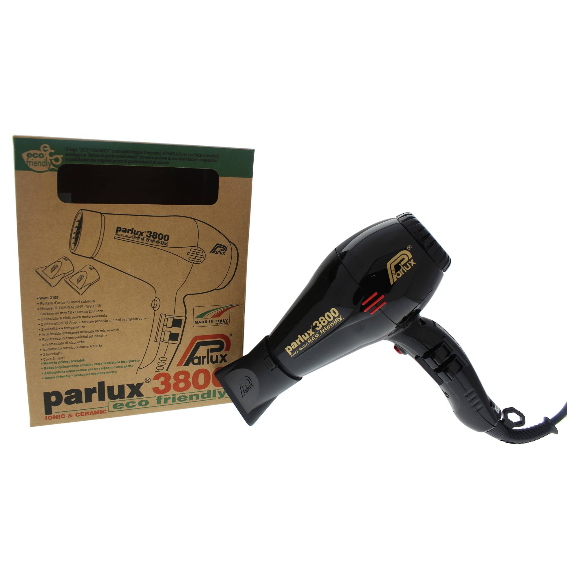 Parlux Hair Dryer 3800 Ionic u0026 Ceramic Black