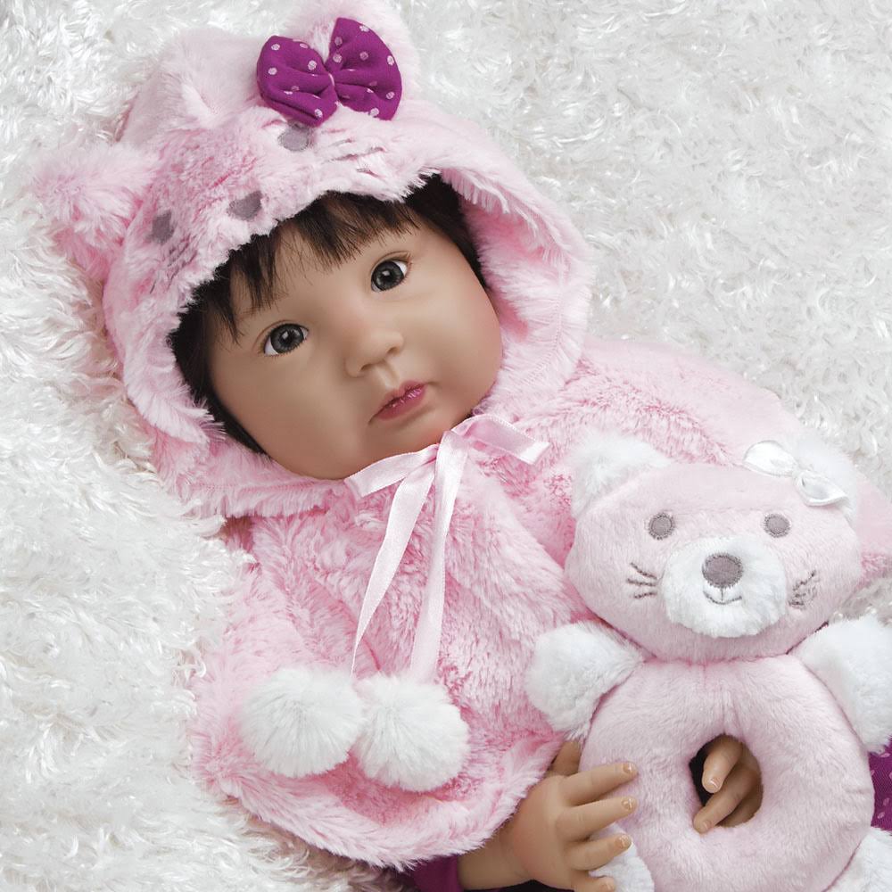 Paradise Galleries Realistic Asian Baby Doll, 20 inch Ethnic Reborn Girl Smitten Kitten, in Gentletouch Vinyl, 4-Piece Set