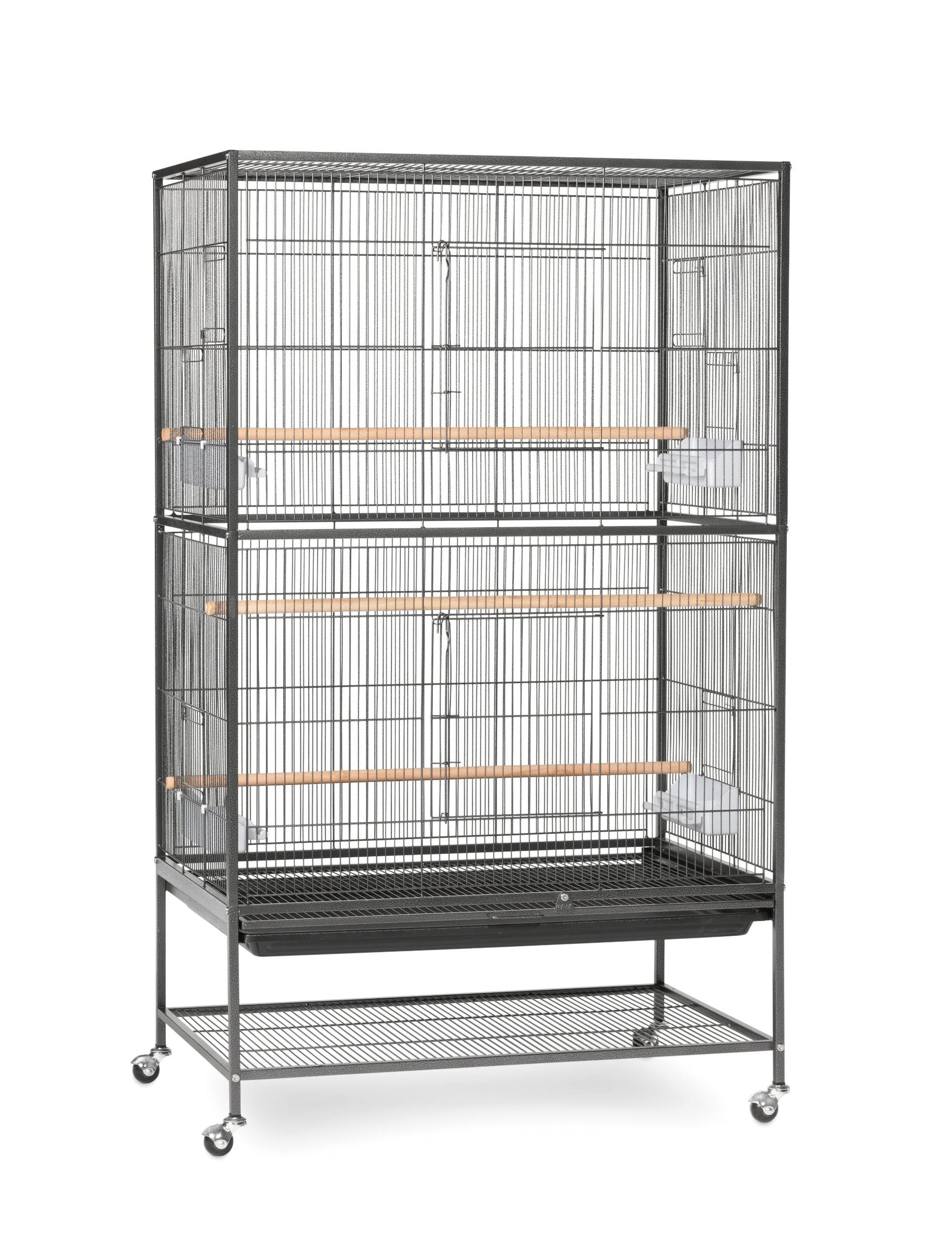Prevue Pet Products Wrought Iron Flight Cage With Stand Chalk, Black