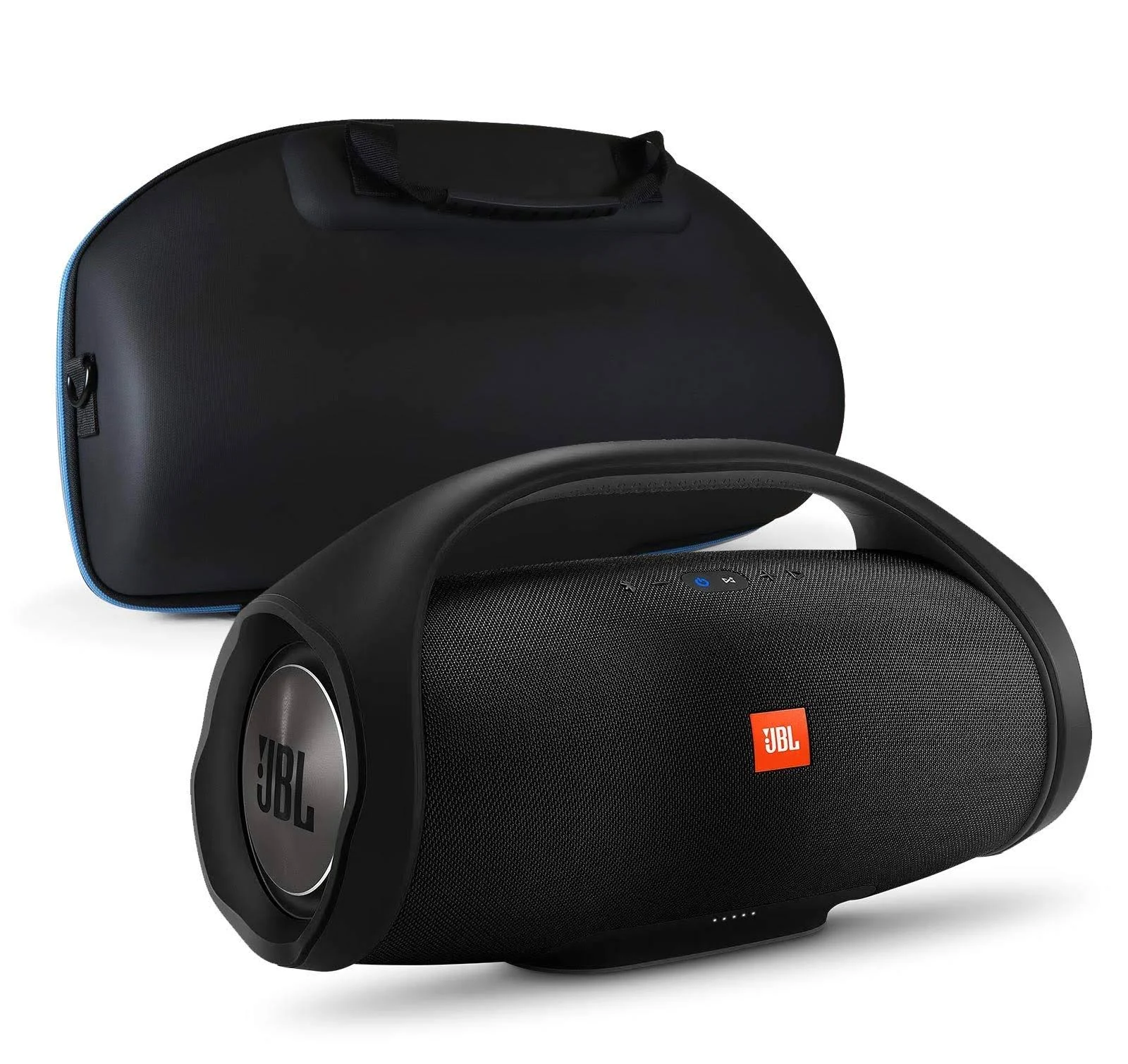 JBL Boombox Black Bluetooth Speaker w/ divvi! Hardshell Case