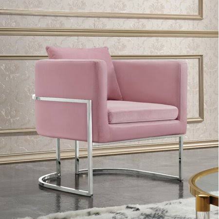 Saba Armchair Orren Ellis Body Fabric: Velvet Pink
