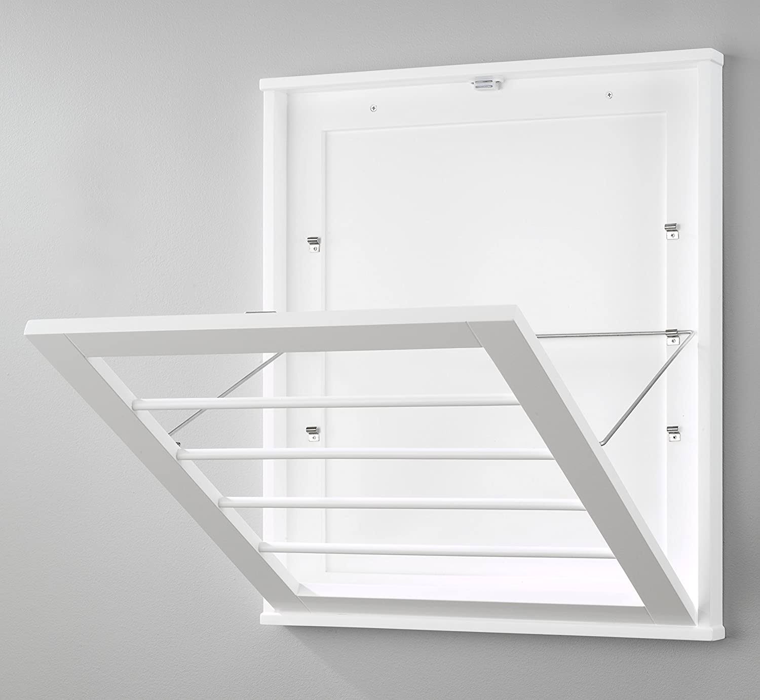 Whitmor Wall Mounted Drying Rack, White