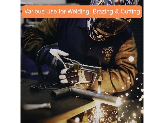 Yescom Portable Weld Torch Tank Kit Twin Tote Oxygen Acetylene Oxy Cutting Brazing Dot