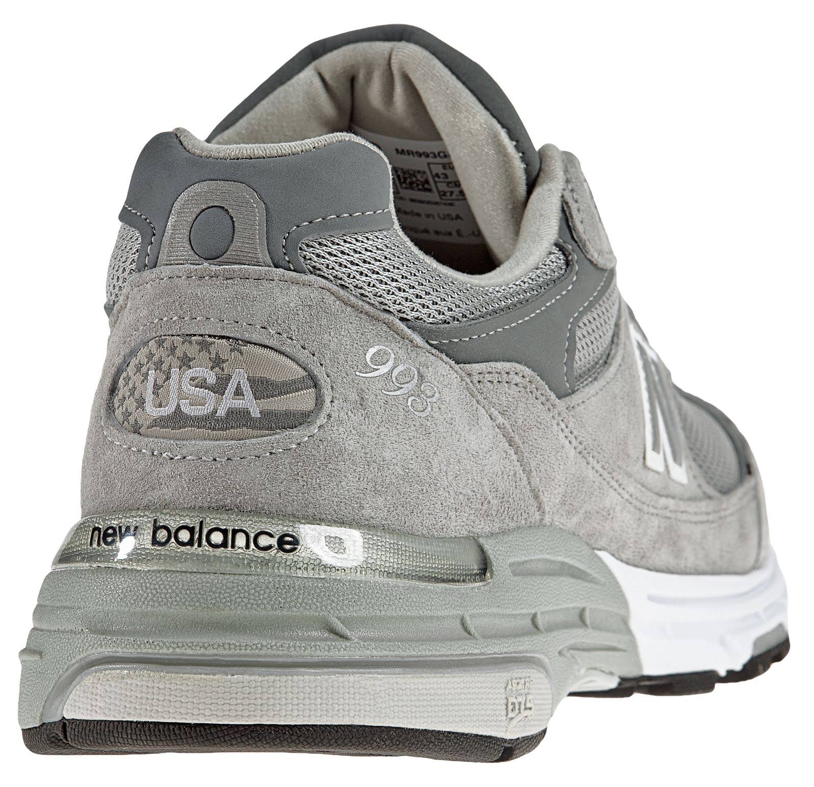 New Balance Men's Classic 993 Running Shoes Grey - MR993GL - 9.5 - 2A