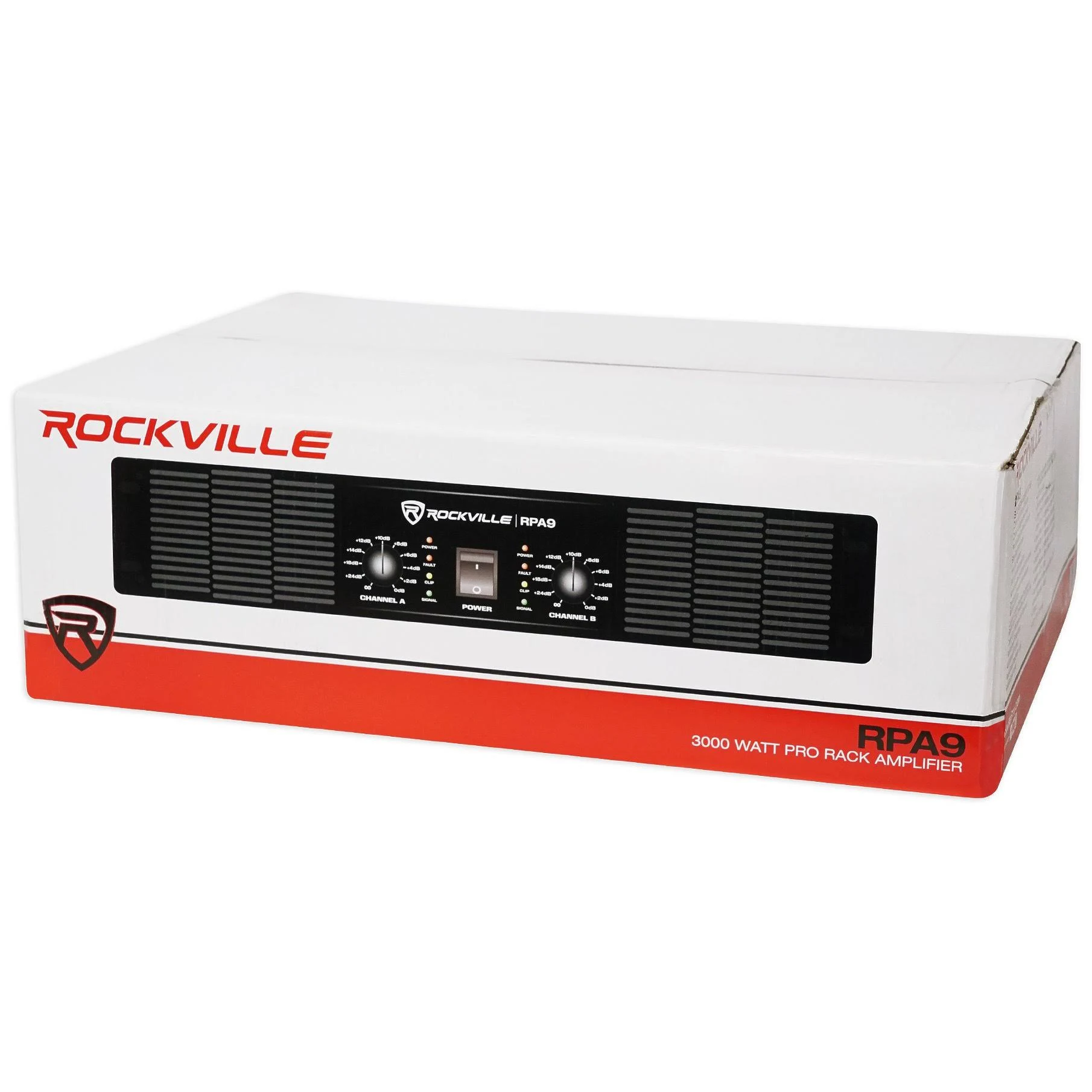 Rockville Rpa9 3000 Watt Peak / 1500W RMS 2 Channel Power Amplifier Pro/DJ Amp