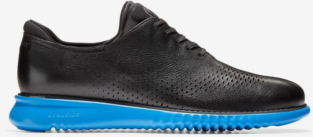 Cole Haan 2.ZER?GRAND Lined Laser Wingtip Oxford - Black - Oxfords