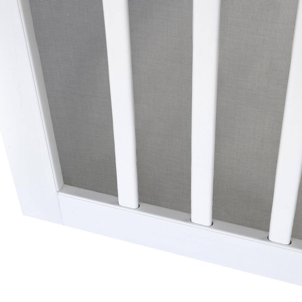 Screen Tight 30 in. x 80 in. Solid Vinyl White 5-Bar Screen Door