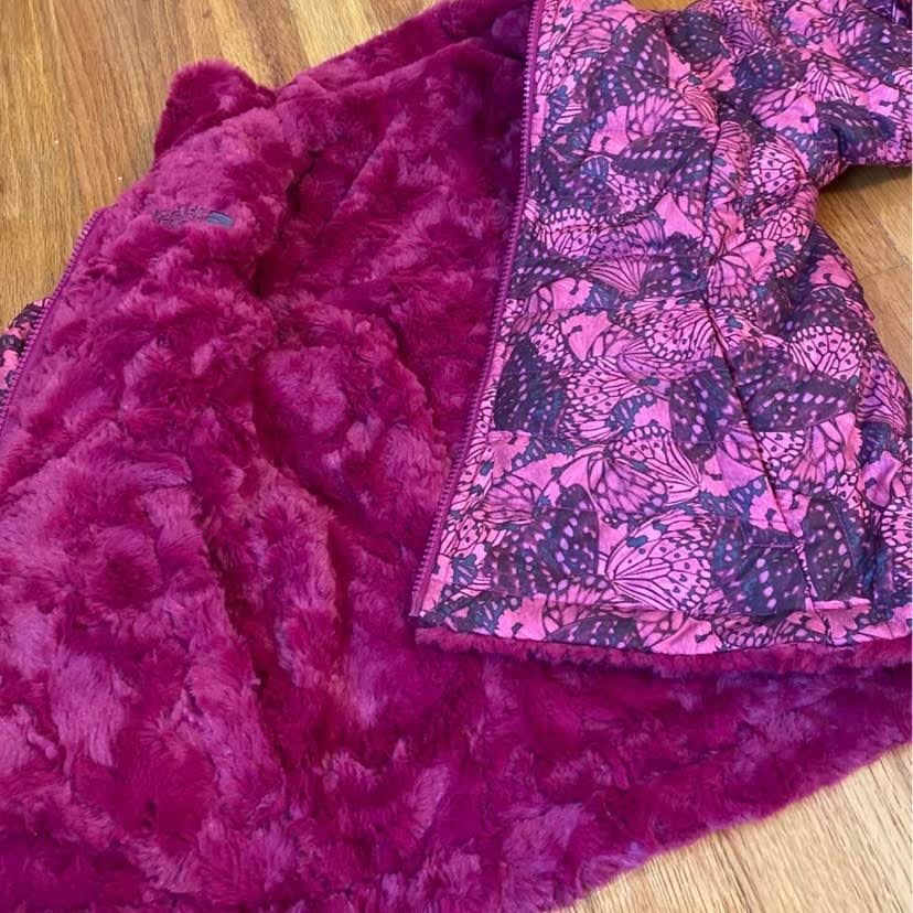 The North Face Reversible Mossbud Swirl Jacket Girls Pink