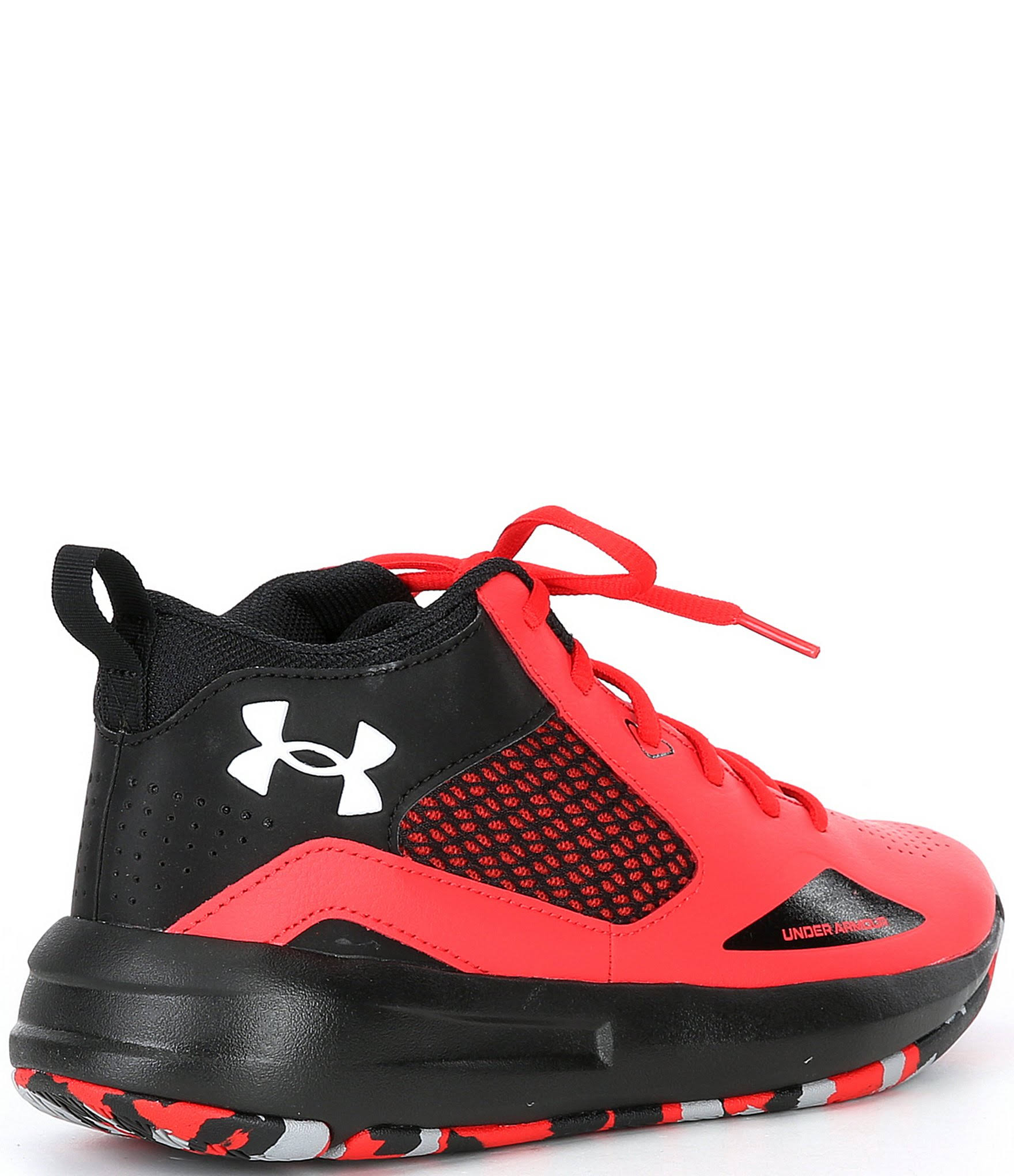 Under Armour Men's Lockdown 5 Basketball Shoes Versa Red 10