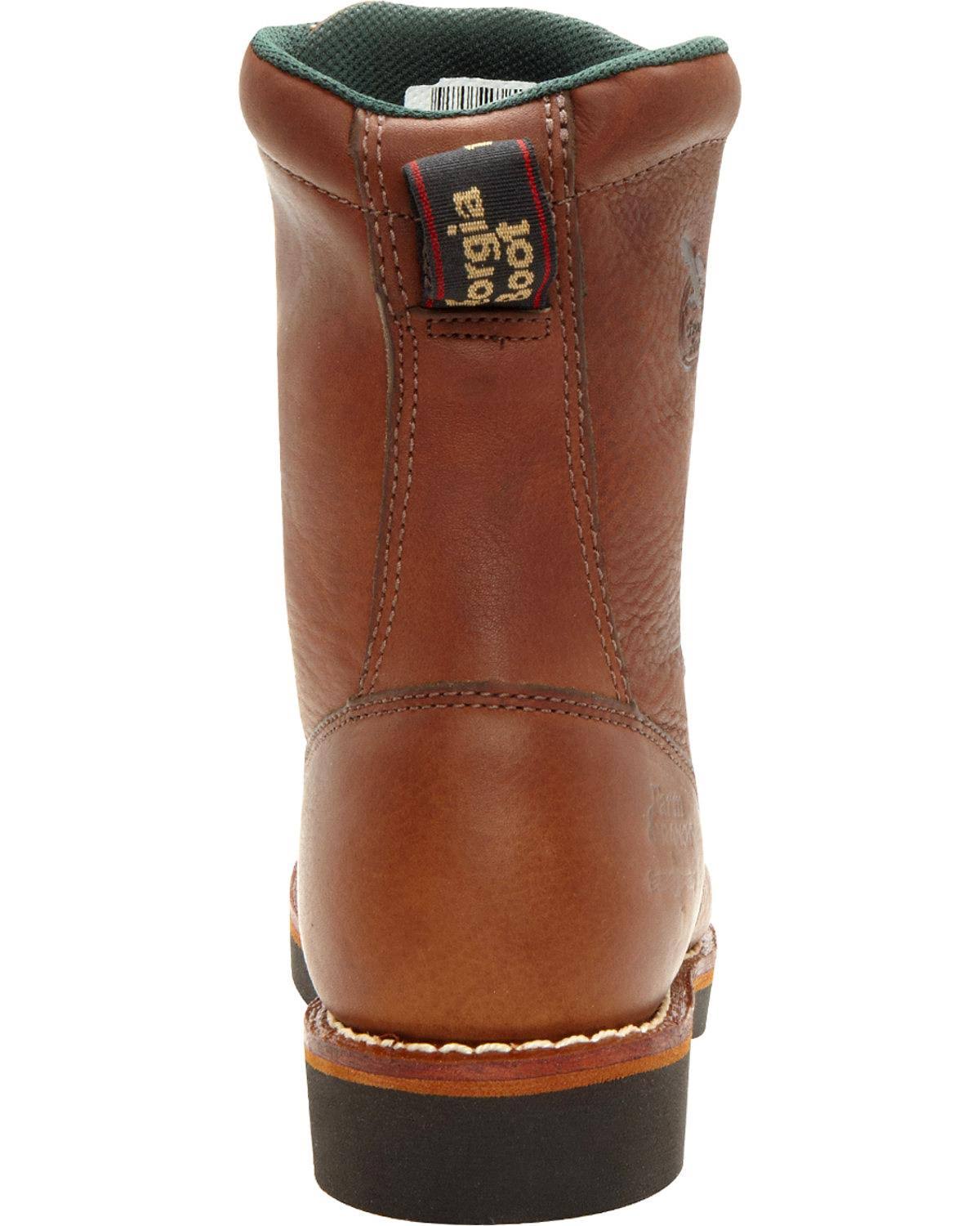 Georgia Boot Men's Farm and Ranch Lacer Work Boots, Brown
