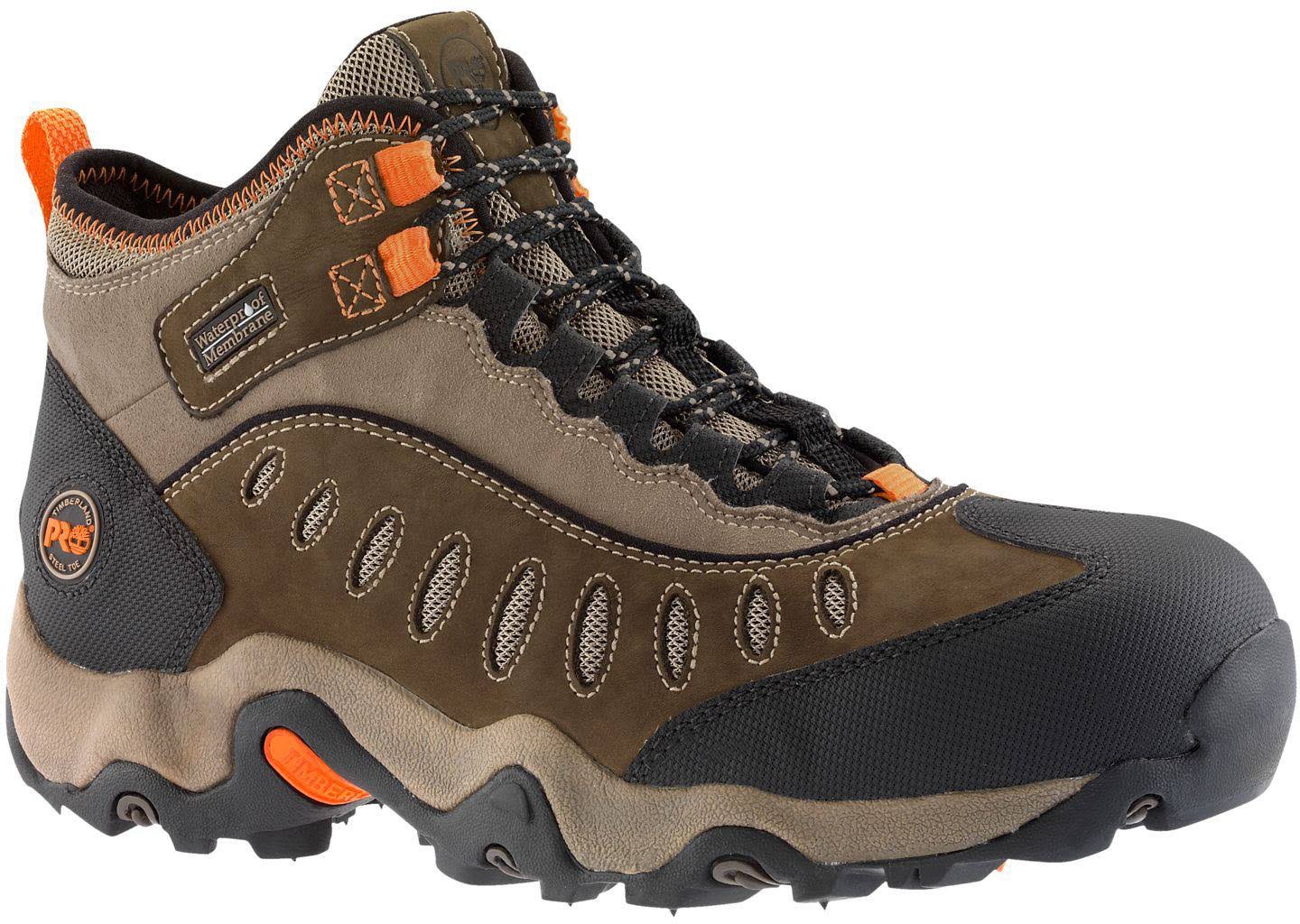 Timberland Pro Men's Mudslinger Mid Waterproof Steel Toe Work Boots, Brown