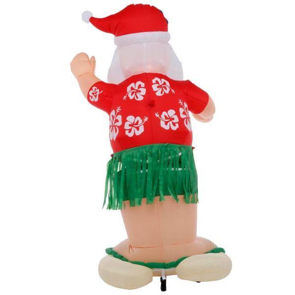 Home Accents Holiday 6 ft Pre-Lit LED Life Size Dancing Hula Santa Inflatable
