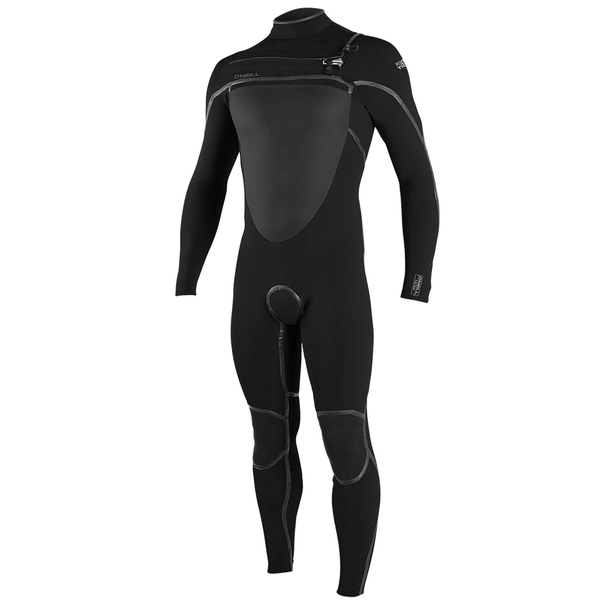 O&Neill Psycho Tech 4/3+mm Chest Zip Full Wetsuit, Black/Black, Large