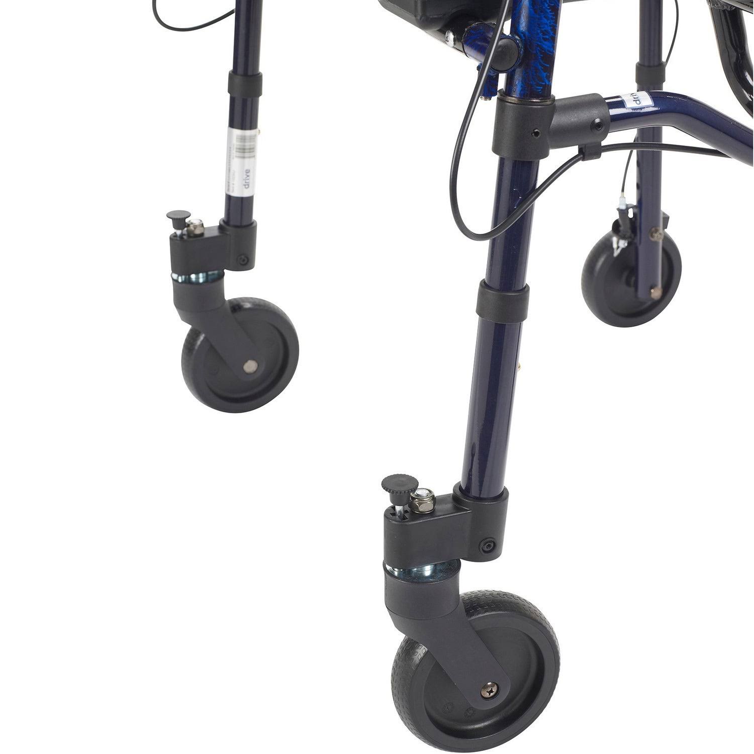 Drive Medical Clever Lite Walker Rollator Flame Blue (Junior - 5x22)