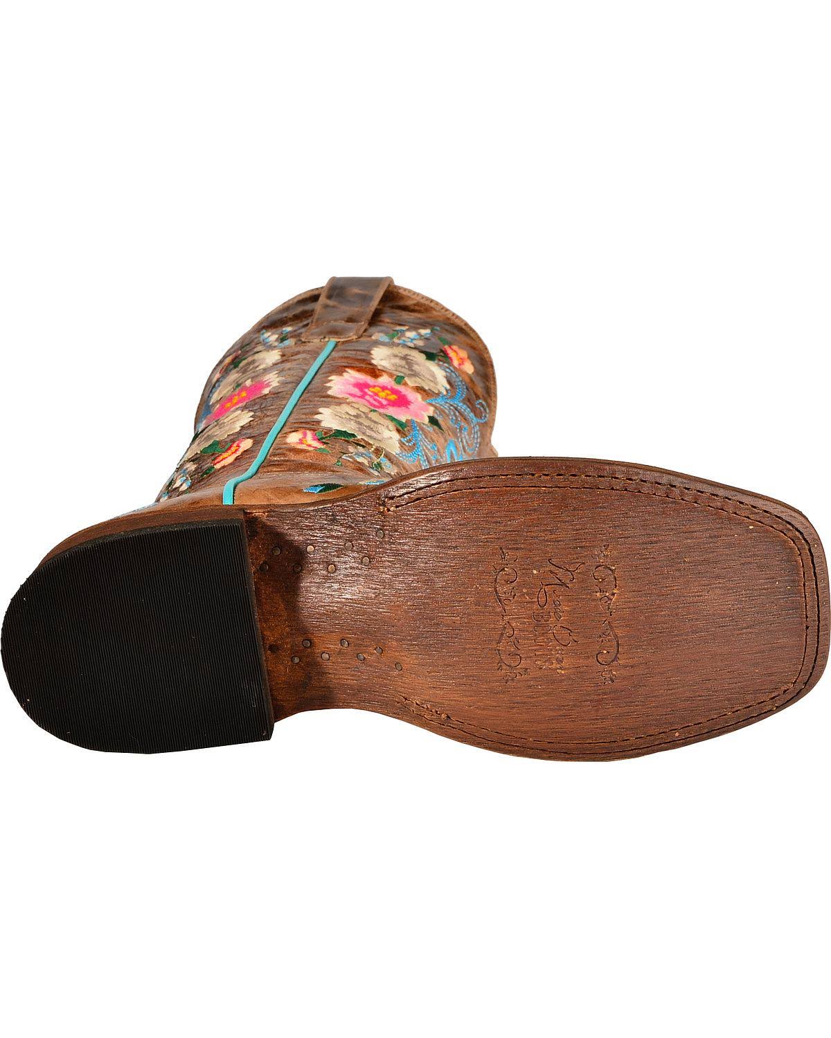 Macie Bean Women's Rose Garden Cowgirl Boots - Square Toe