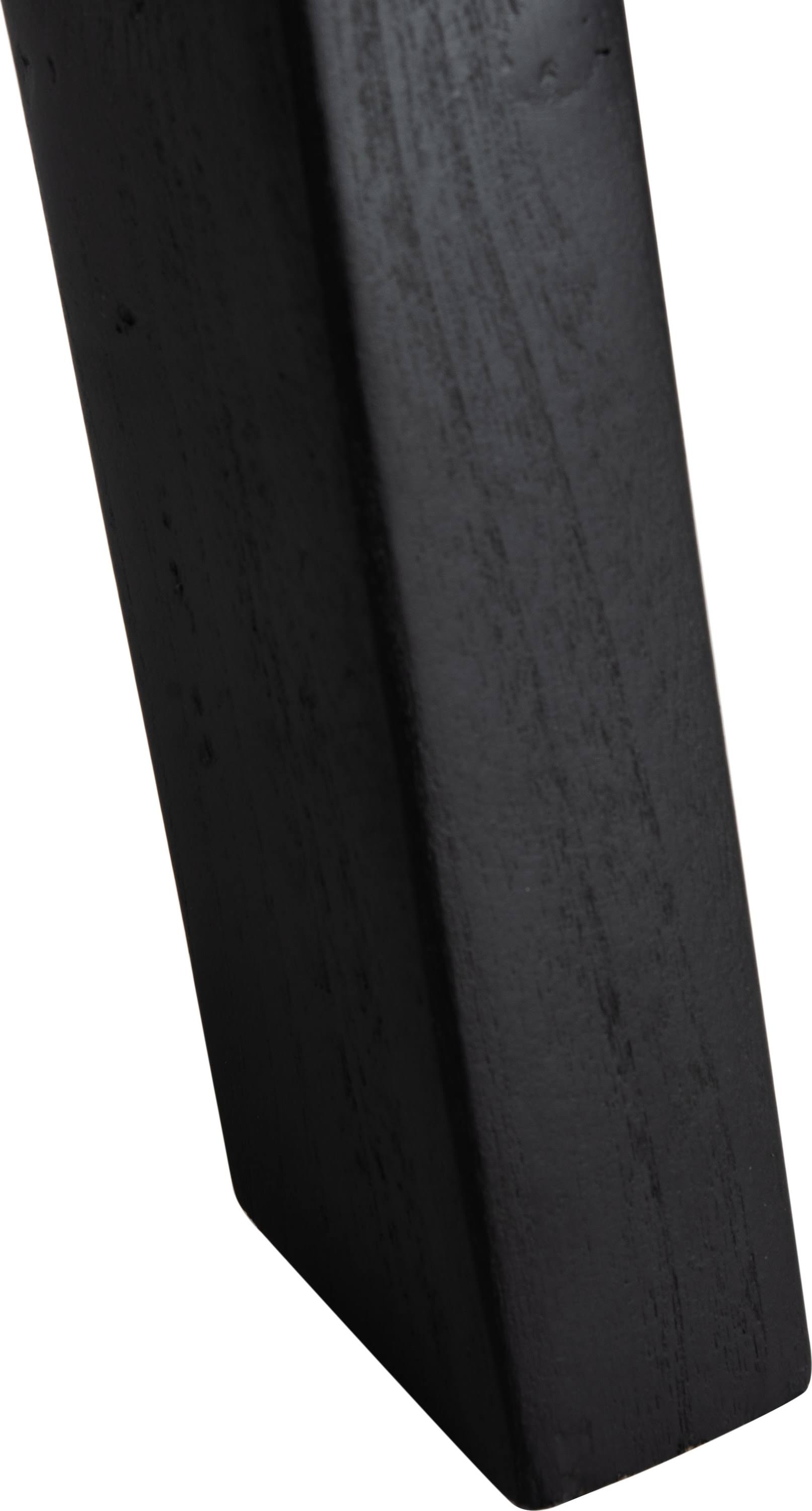 Luna Leather Woven Accent Chair - Black - Safavieh