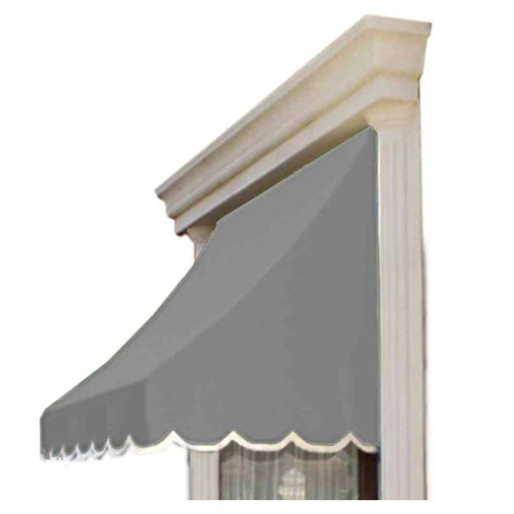 Awntech 8.38 ft. Wide Nantucket Window/Entry Awning (31 in. H x 24 in. D) in Gray NN22-8G