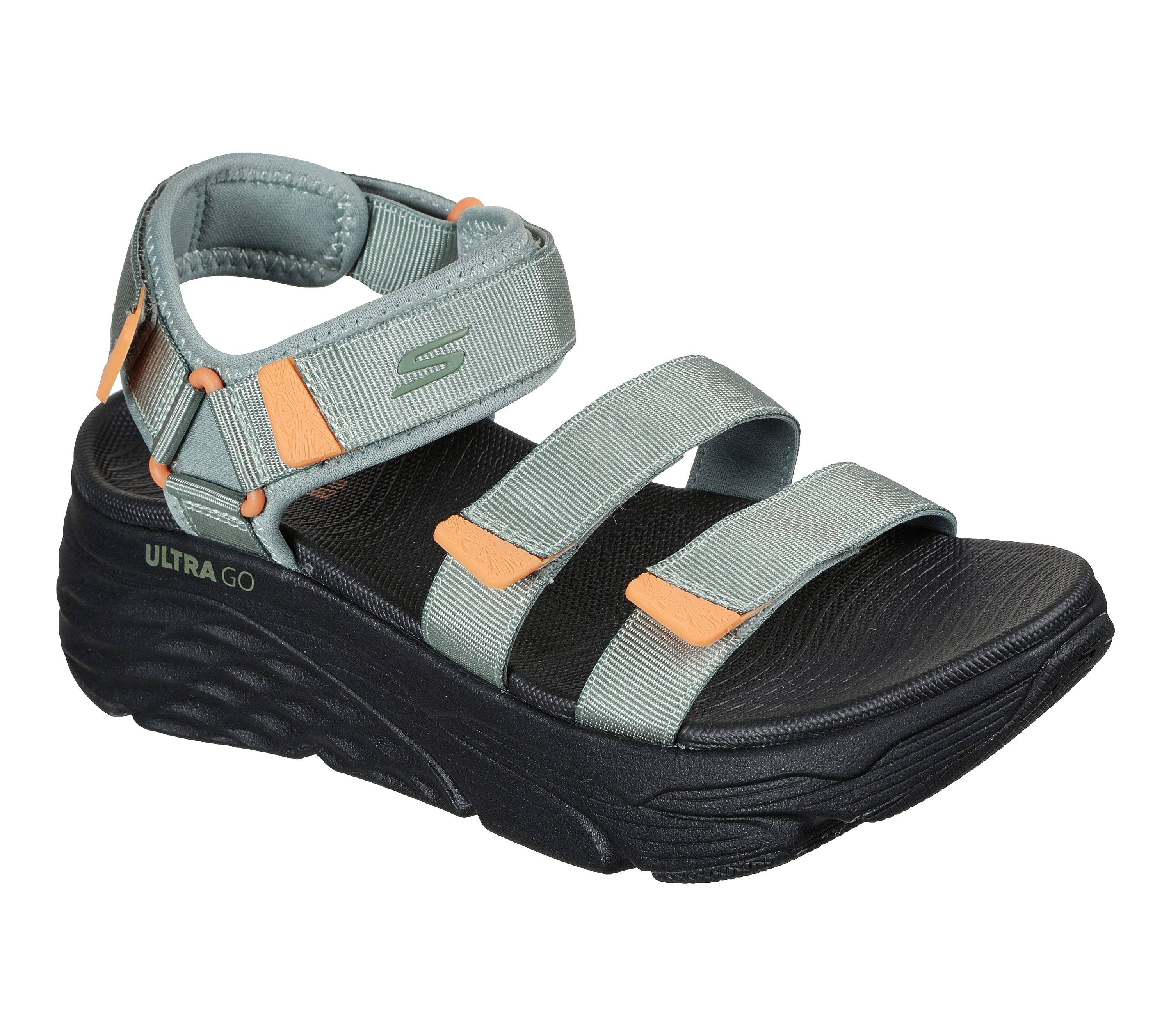 Skechers Women's Max Cushioning - Lured Sandals, Olive, 6.0