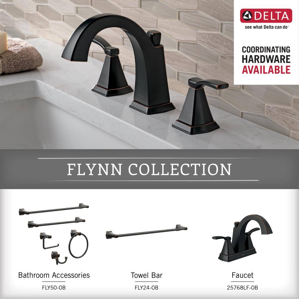 3-Piece Flynn Delta Oil Rubbed Bronze Decorative Bathroom Hardware Set | FLY63-OB