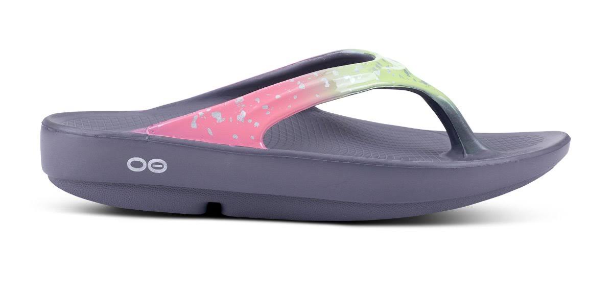 OOFOS Women's OOlala Limited Recovery Sandal Size 10 in Watermelon (Final Sale)