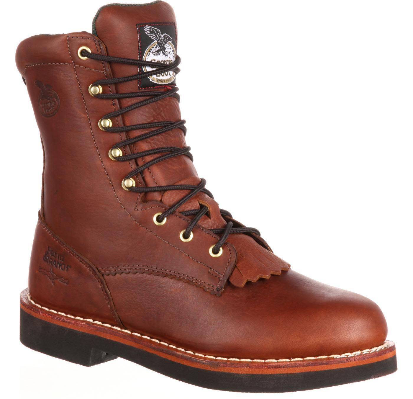 Georgia Boot Men's Farm and Ranch Lacer Work Boots, Brown