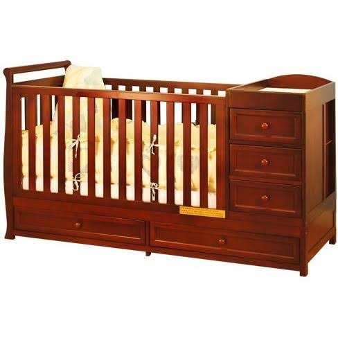 AFG Daphne 2-in-1 Convertible Crib and Changer, White