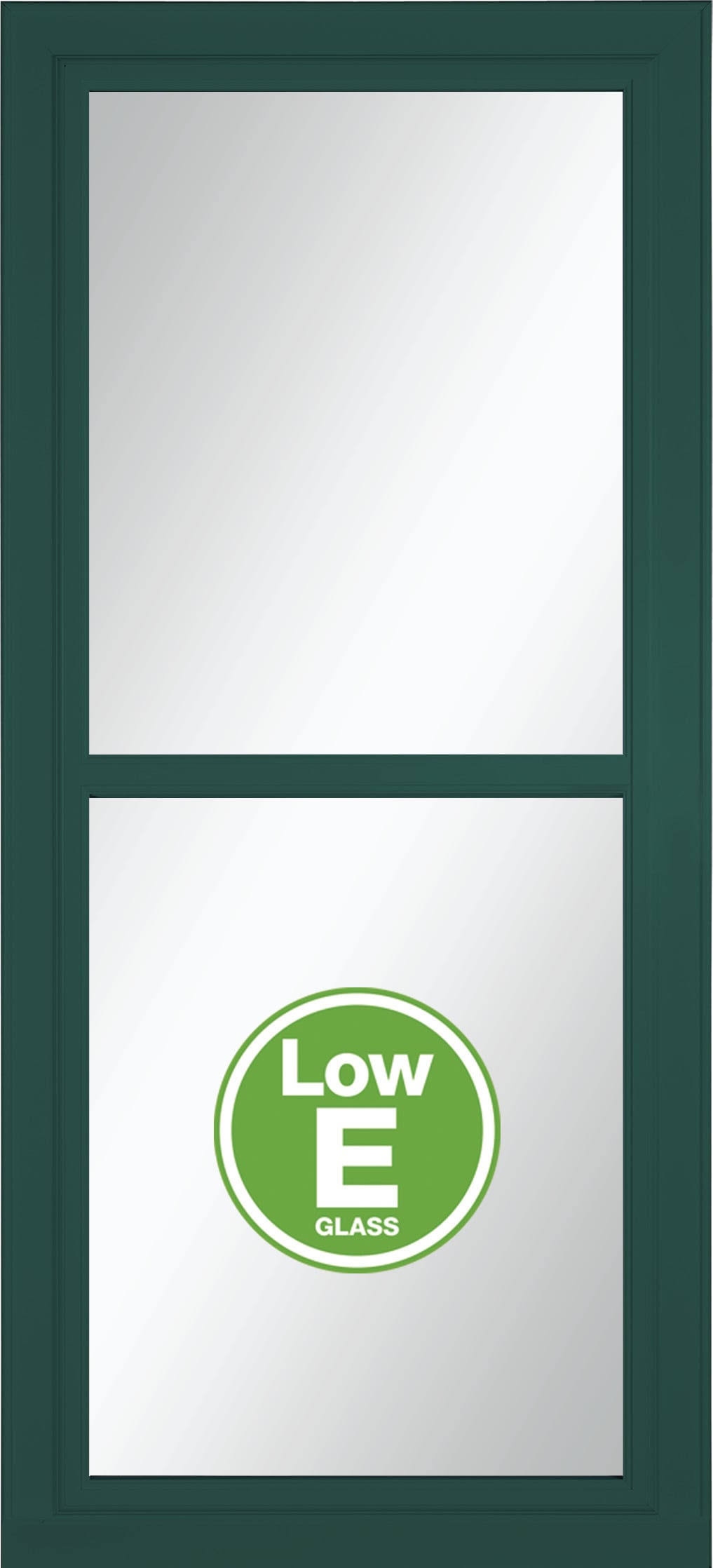 Larson Tradewinds Low-E 36-in x 81-in Green Full-view Universal/Reversible Hinge Aluminum Storm Door | 14604122E