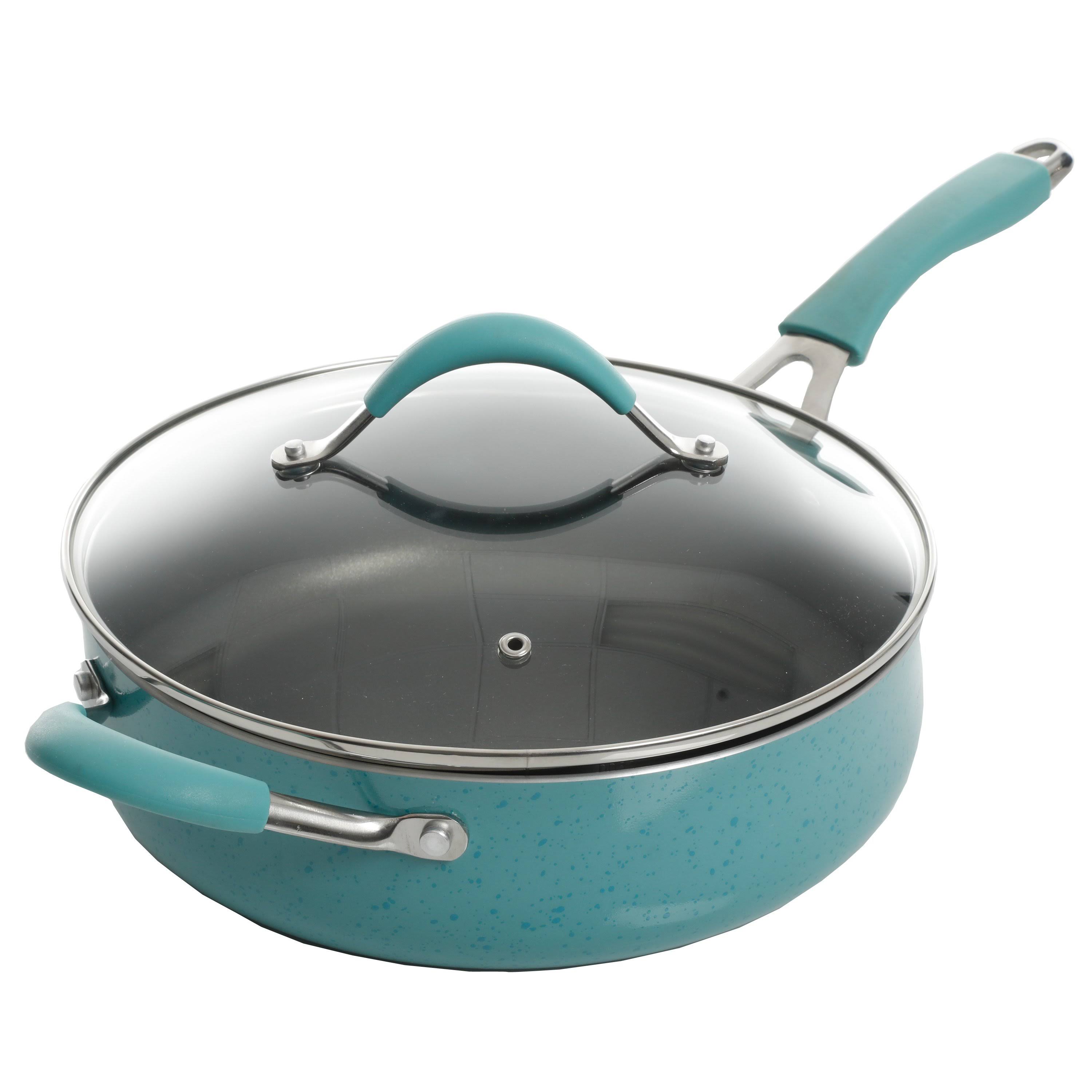 The Pioneer Woman Frontier Speckle 10-Piece Cookware Set, Turquoise