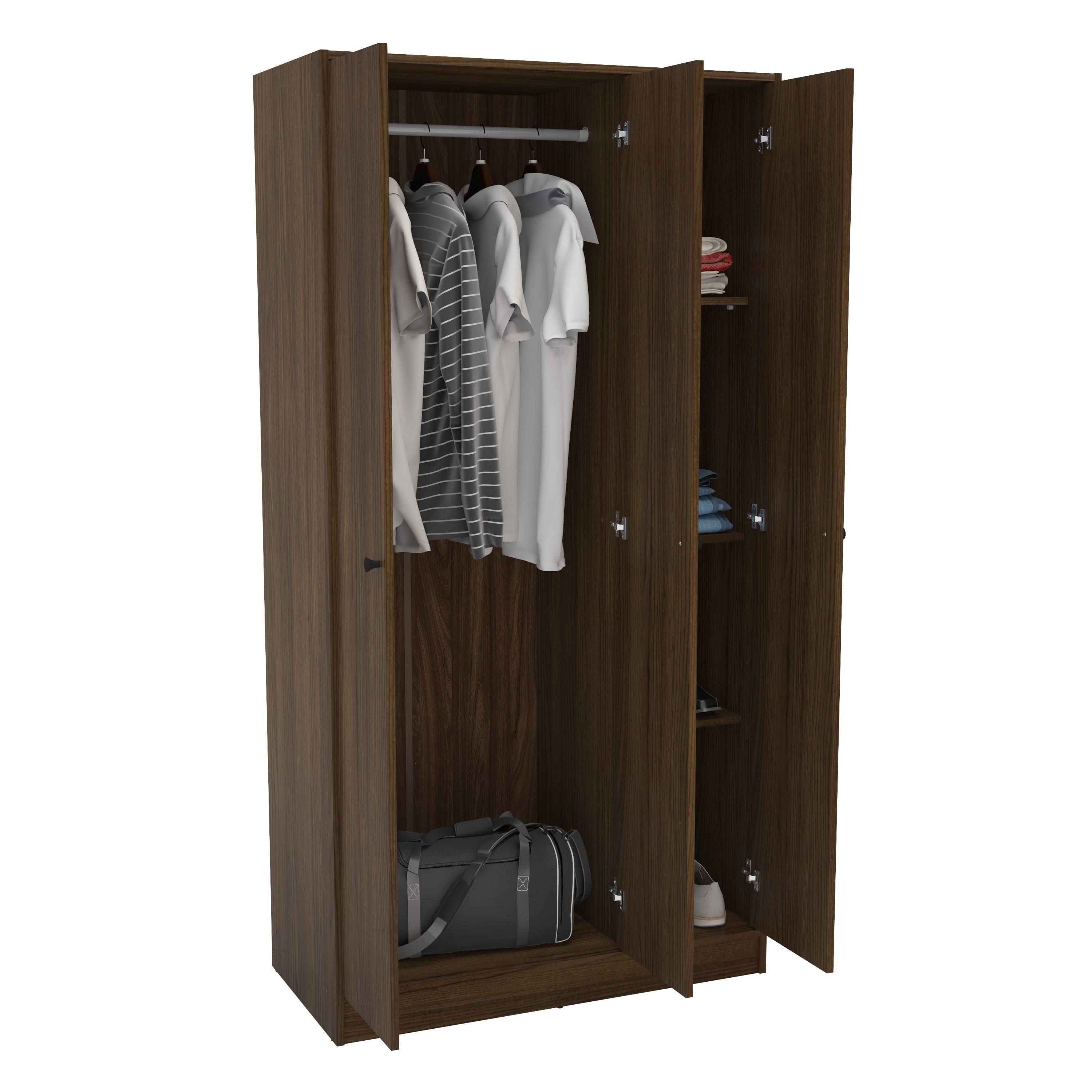 Polifurniture Denmark 3-Door Wardrobe - White
