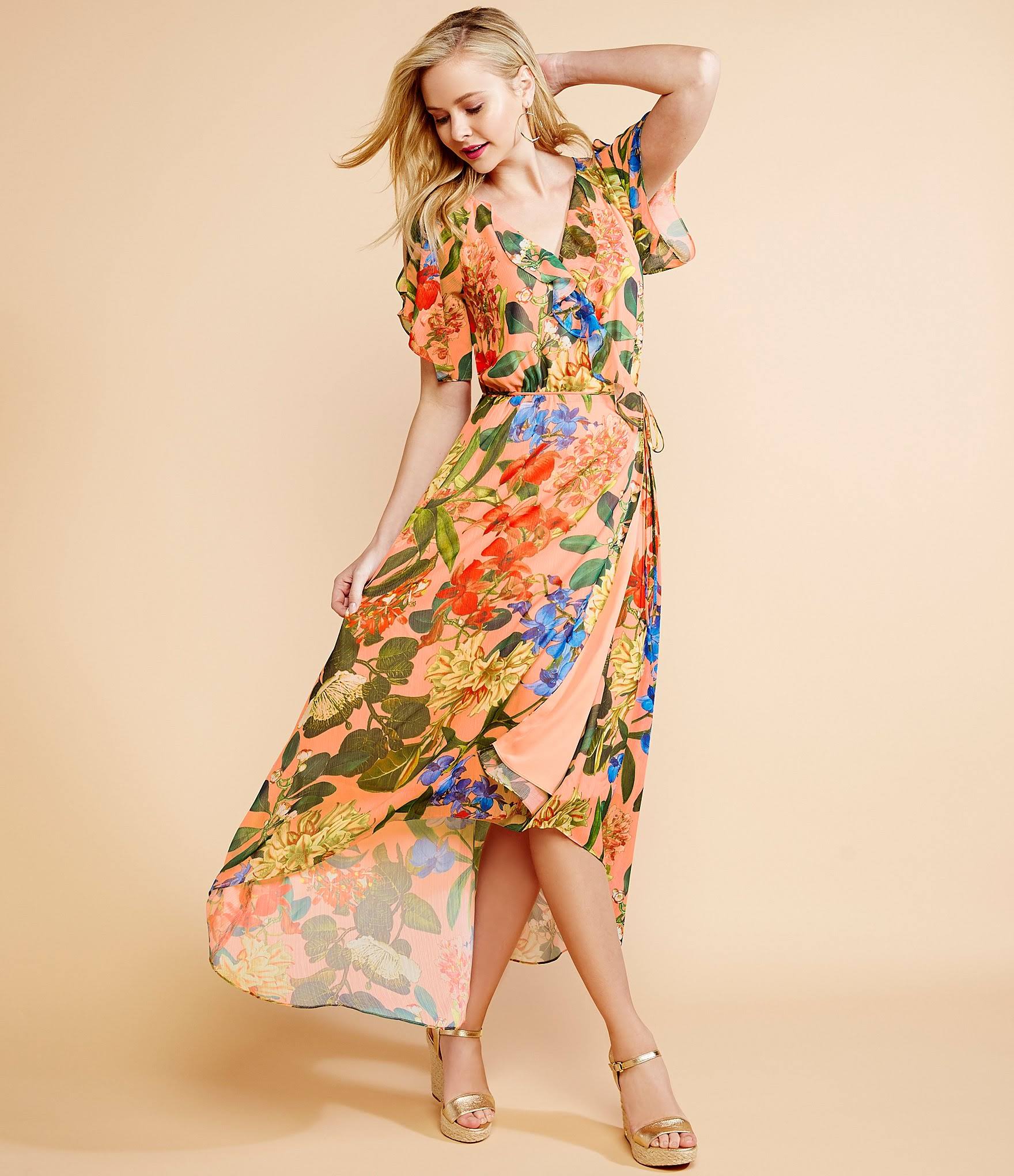 Michael Kors Jill Womens Metallic Leather Wedge Sandals, Pale Gold