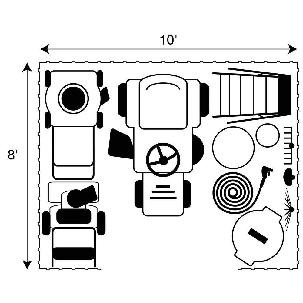 Arrow Newport 10 ft. W x 8 ft. D 2-Tone Eggshell and Coffee Galvanized Metal Shed with Sliding Lockable Doors, Whites