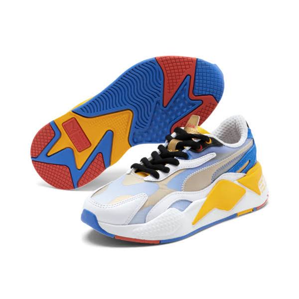 Puma Boys RS-X3 Shoes White/Golden Rod/Gold Size 06.5