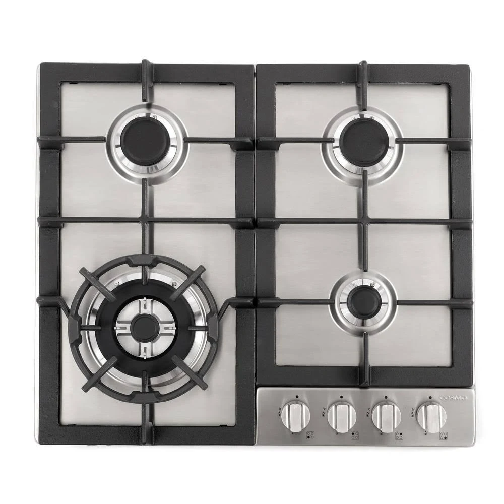 Cosmo 24 in. GAS Cooktop in Stainless Steel with 4 Sealed Burners, 640STX-E