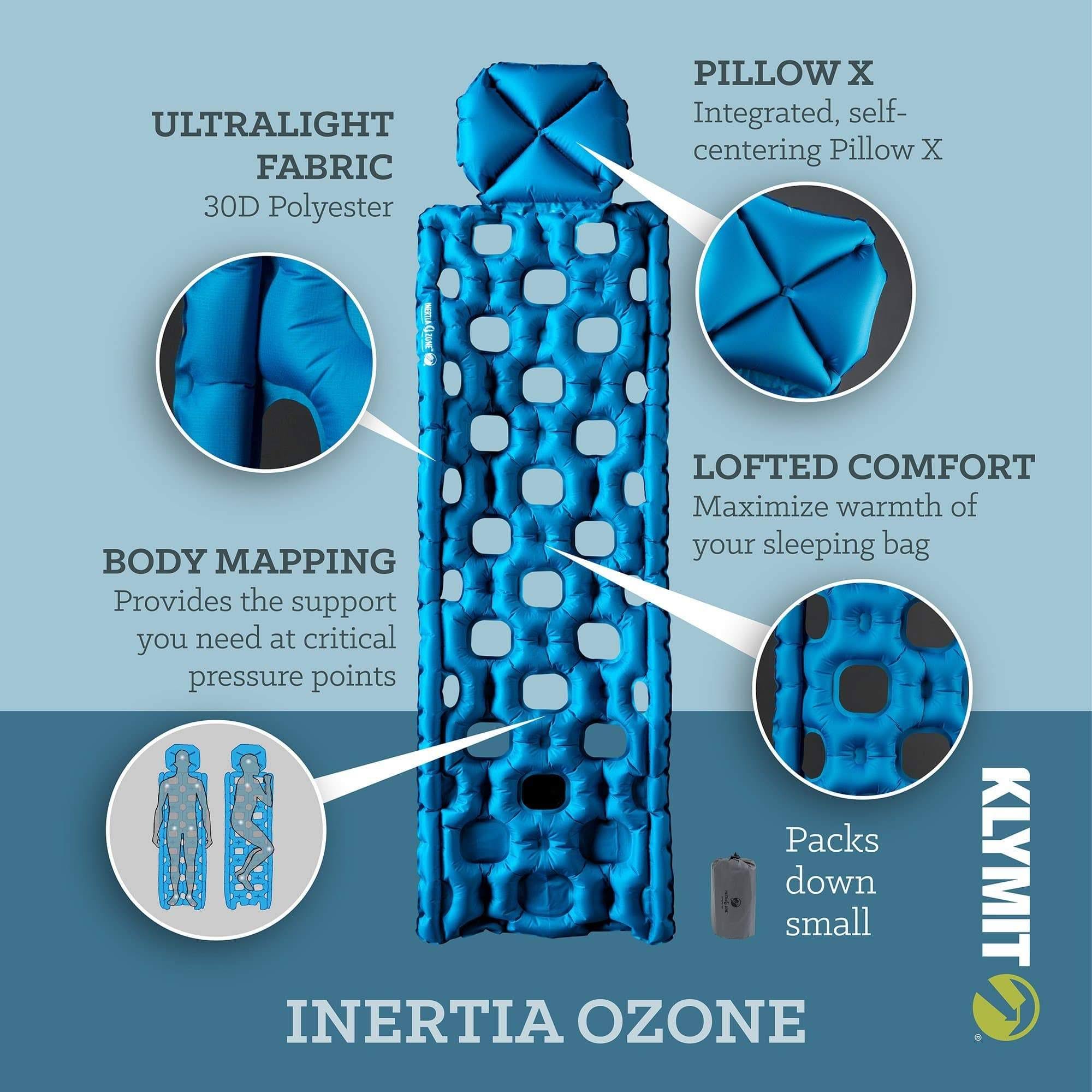 Klymit Inertia O Zone Sleeping Pad - Blue