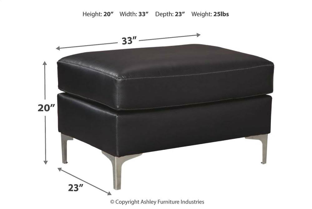 Signature Design by Ashley Tensas Black Ottoman