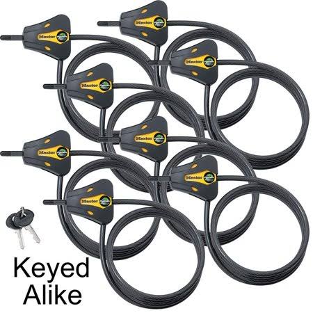 Master Lock - 8419KA-8 - (8) Trail Camera Python Adjustable Cable Locks